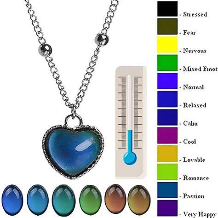 What does dark blue mean on a mood necklace?