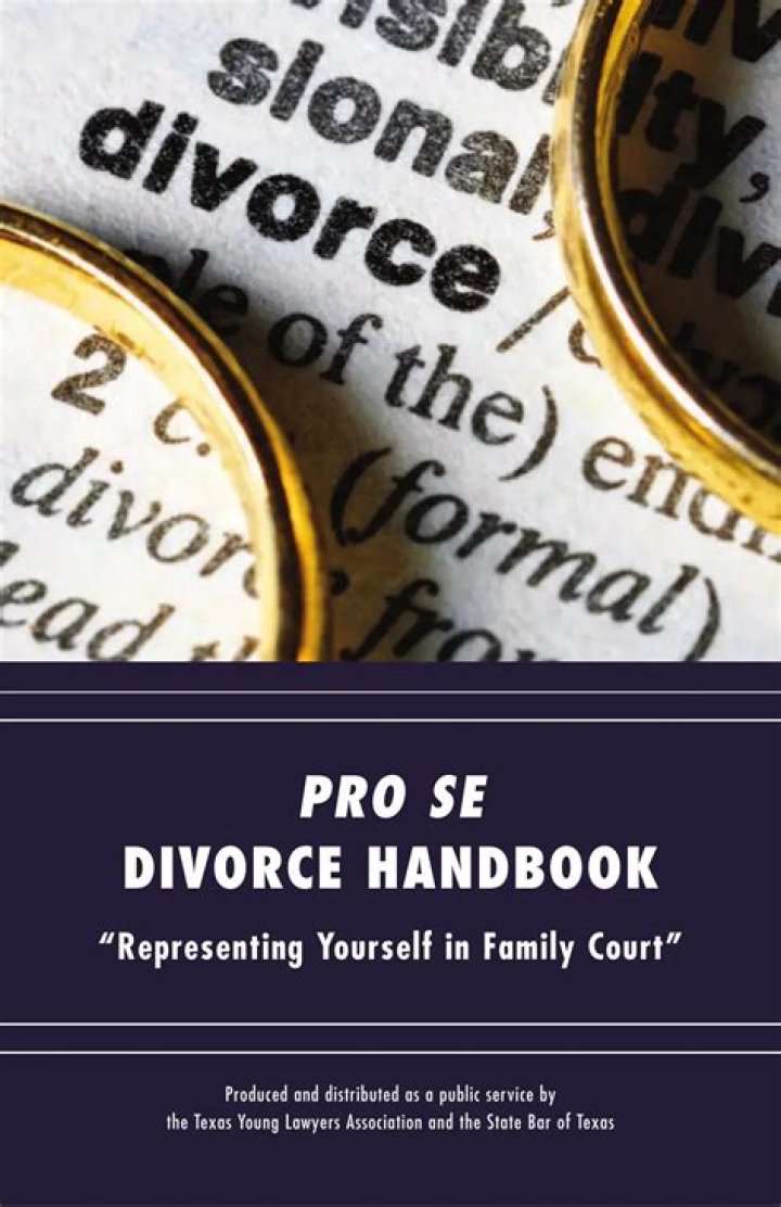 What does divorce pro se mean?