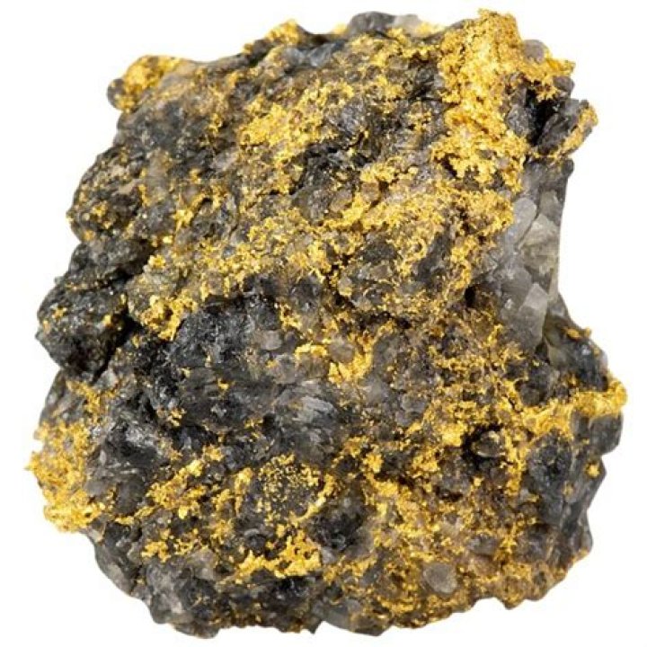 What does gold look like on a rock?