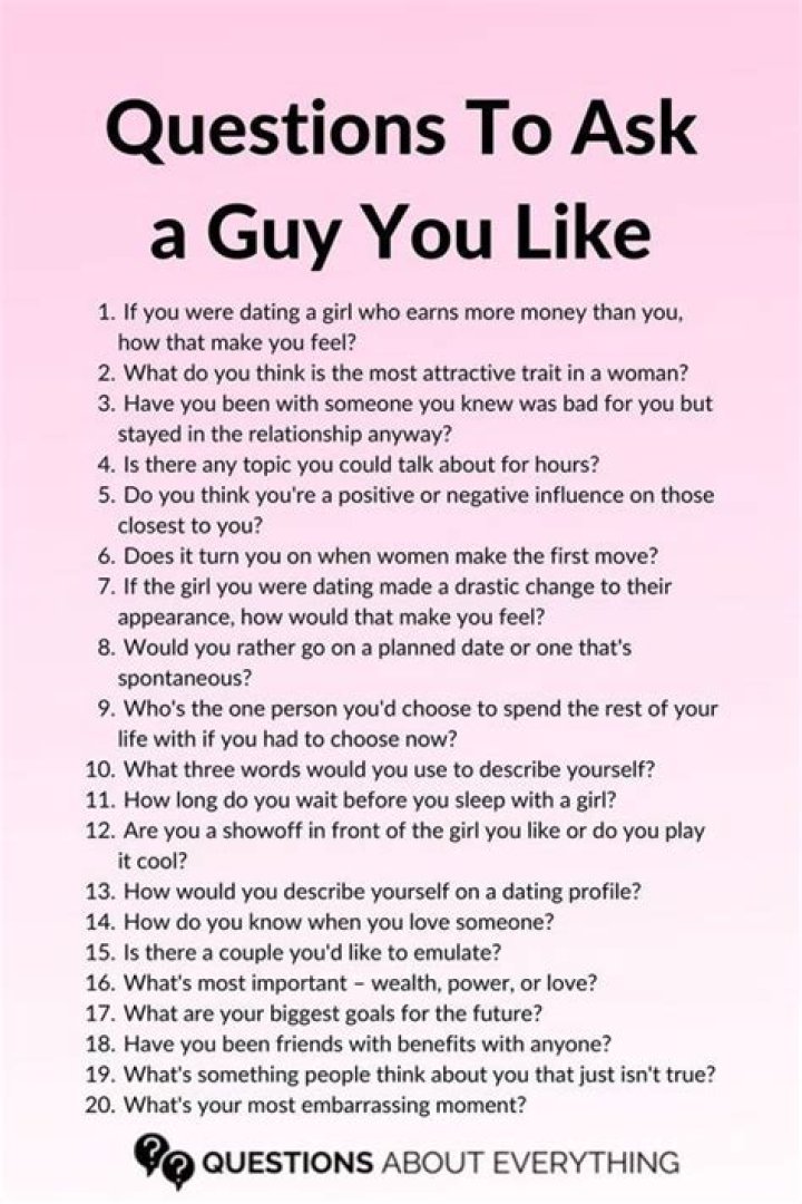 What does it mean if a guy asks you a lot of questions?