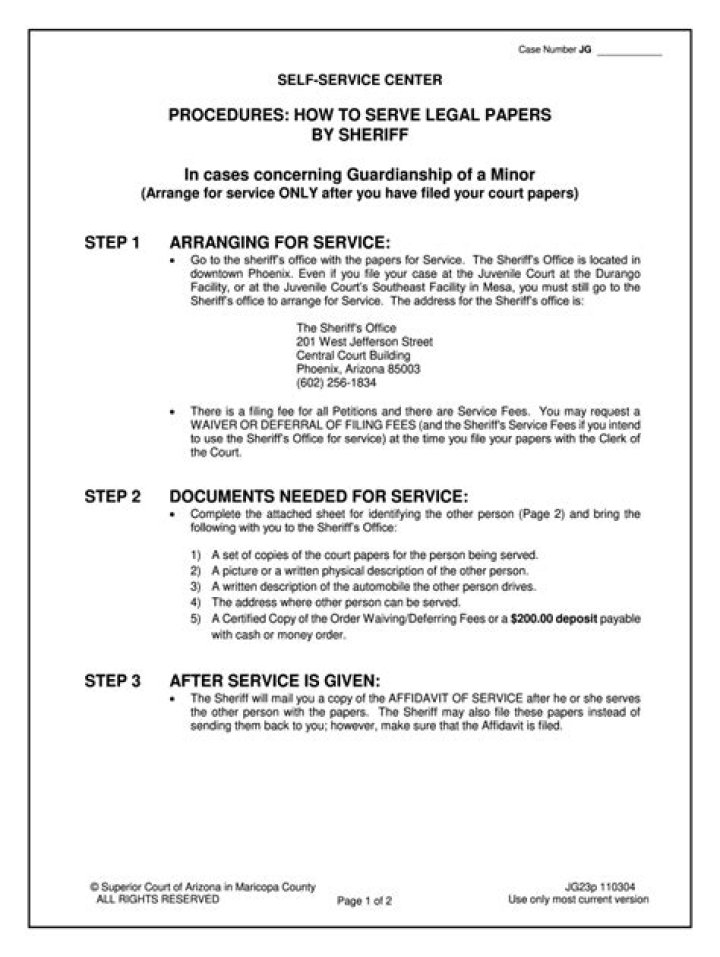 What does it mean to be served legal papers?
