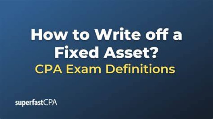 What does it mean to write-off an asset?
