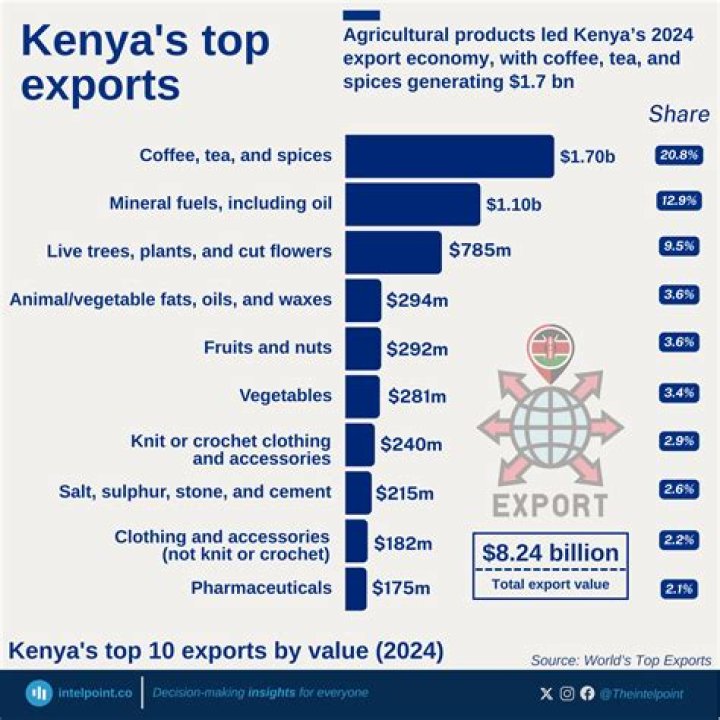 What does Kenya produce for export?
