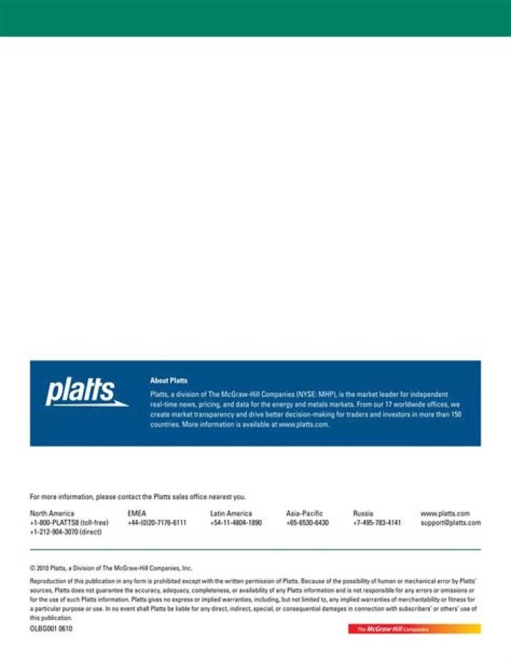 What does Platts stand for?