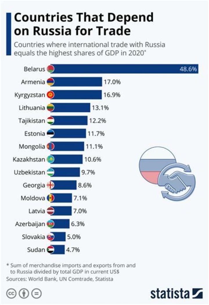 What does Russia import from other countries?