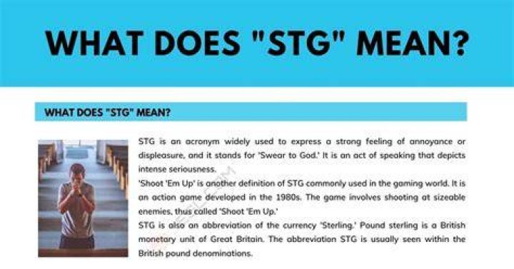 What does stg mean on gold?