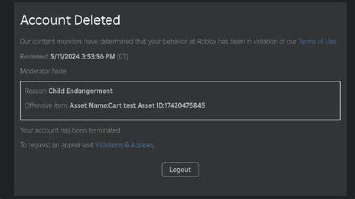 What does terminated status mean?