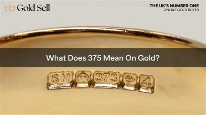 What does the 375 mark on jewelry mean?