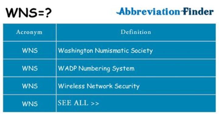 What does WNS stand for?