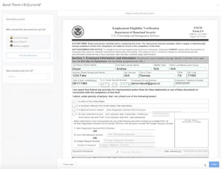 What forms do I need employees to fill out?