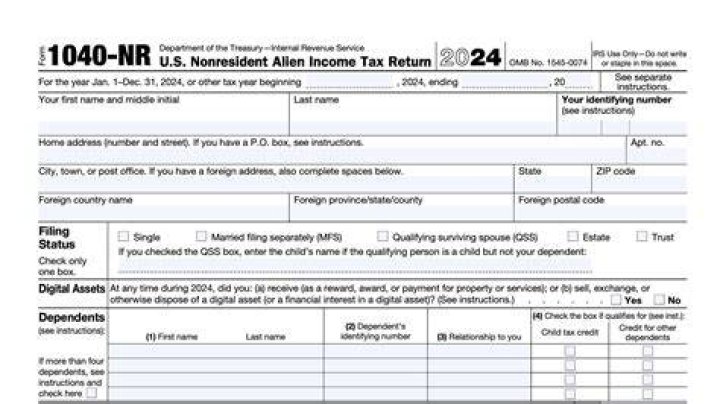 What happens if a non resident alien filed a 1040?