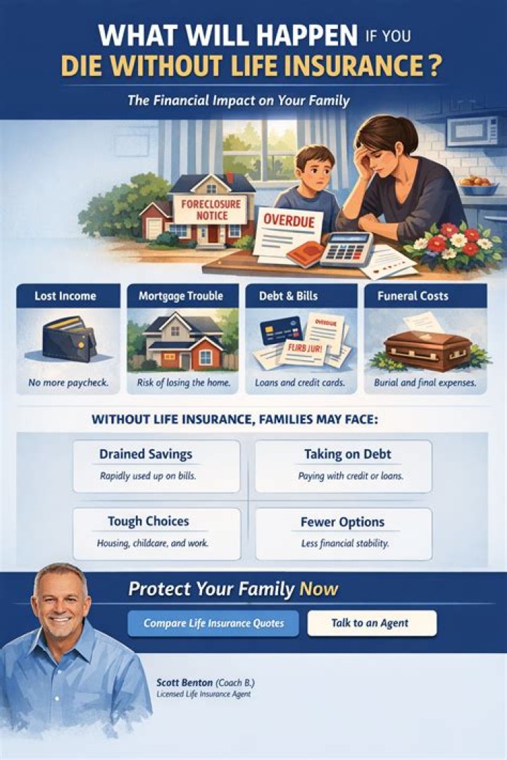 What happens if someone dies without life insurance?