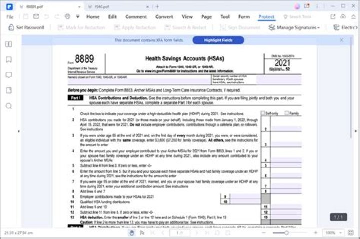 What happens if you forget to file Form 8889?