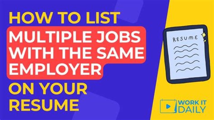 What happens if you have two jobs with one employer?