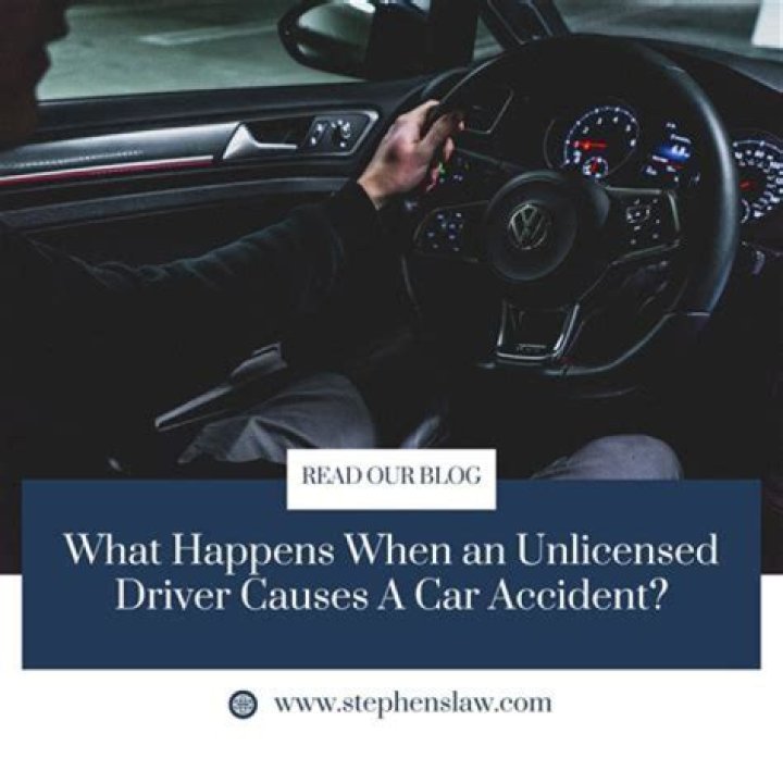 What happens in a car accident with an unlicensed driver?