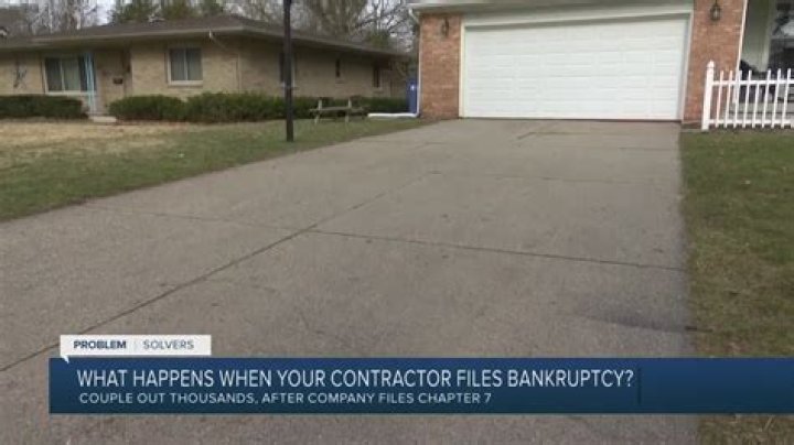 What happens when a contractor files for bankruptcy?