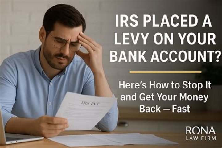 What happens when a levy is placed on your bank account?