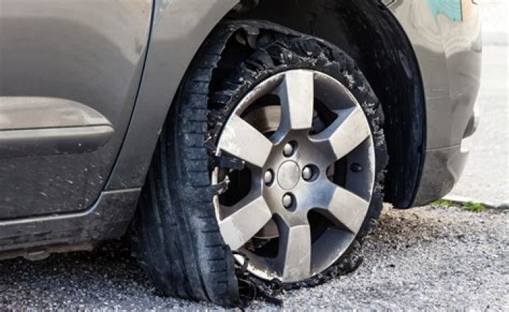 What happens when a tire blows out at highway speed?