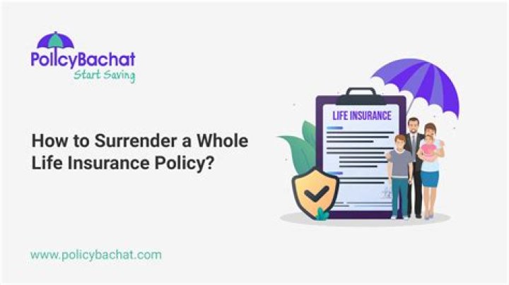 What happens when you surrender a whole life policy?