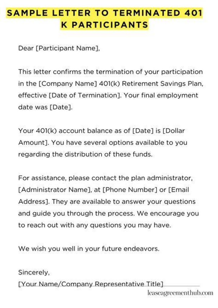 What happens when your 401k is terminated?
