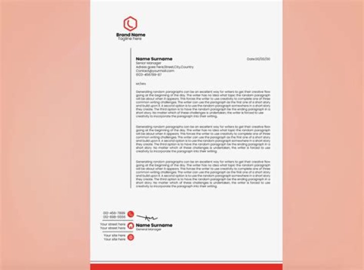 What information goes on a letterhead?