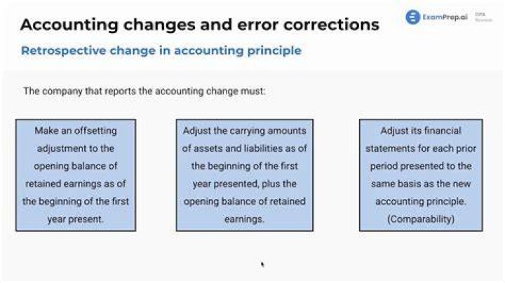 What is a change in accounting principle and how is it reported?
