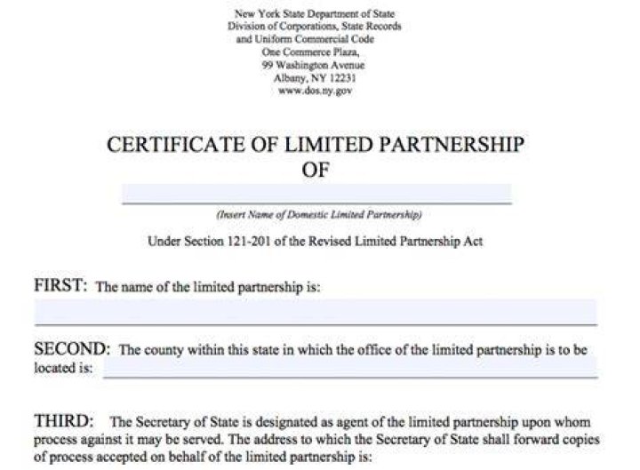 What is a limited partnership certificate?