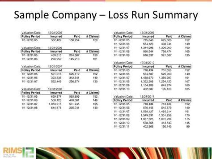 What is a loss run in insurance?