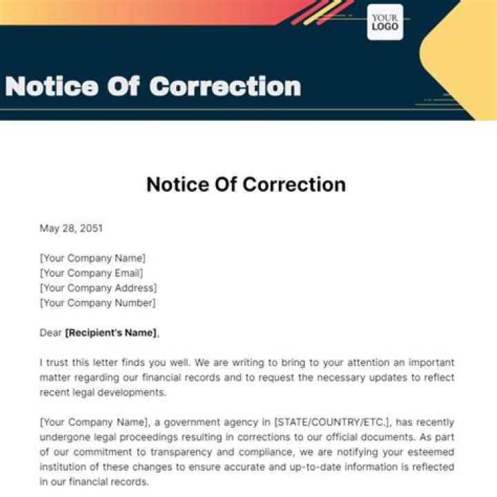 What is a Notice of Correction on my credit file?