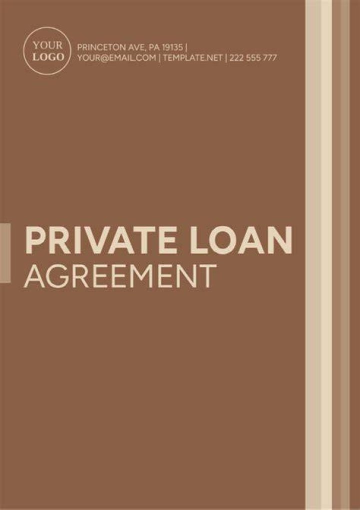 What is a private loan agreement?