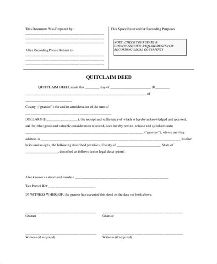 What is a quick deed and how does it work?