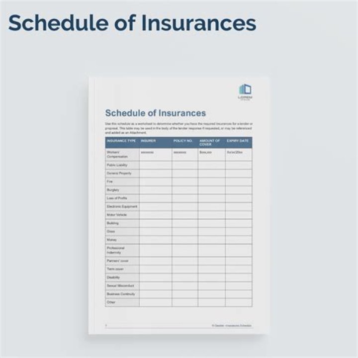What is a Schedule A in insurance?