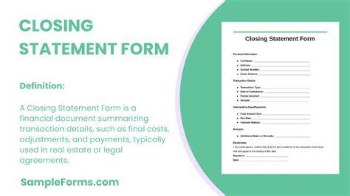 What is a seller closing statement?
