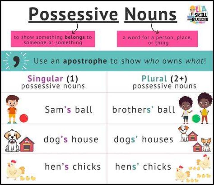What is a sentence for possessive?