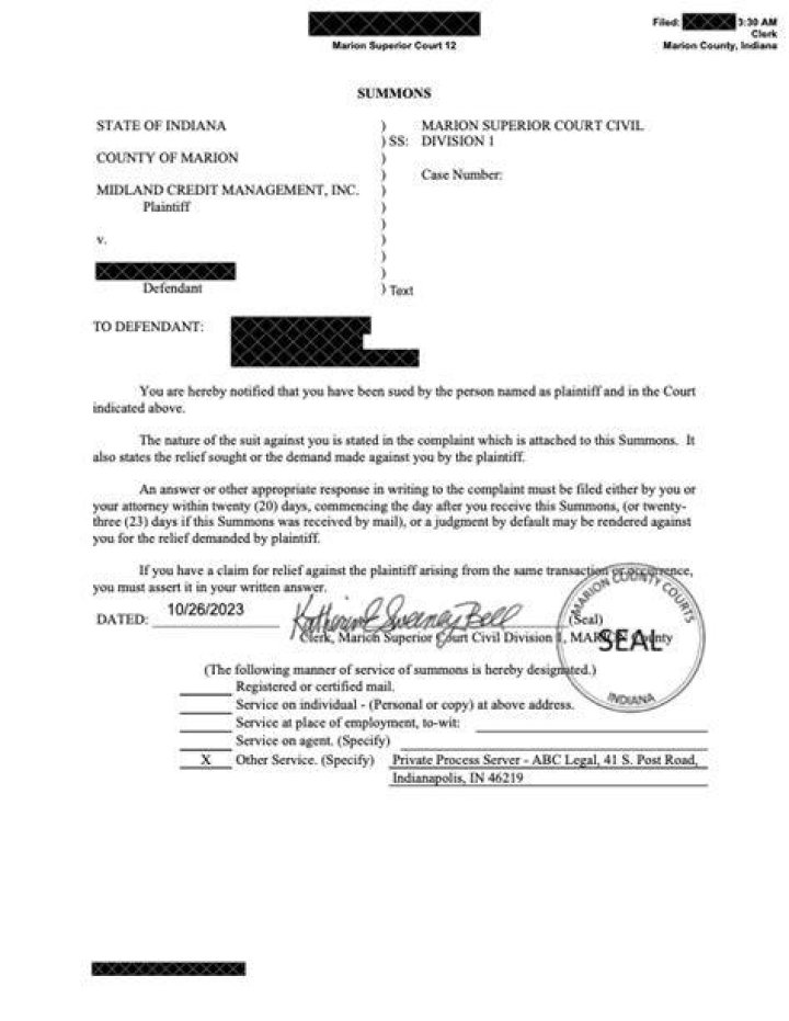 What is a summons in a court case?