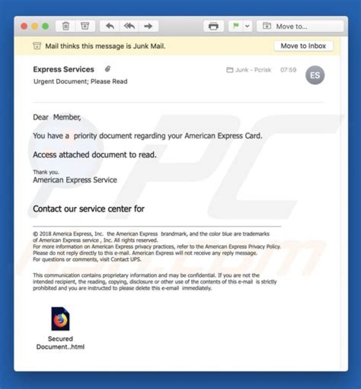 What is American Express email domain?
