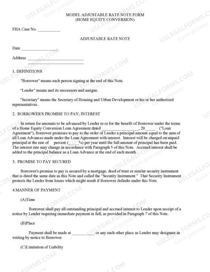 What is an adjustable-rate note?