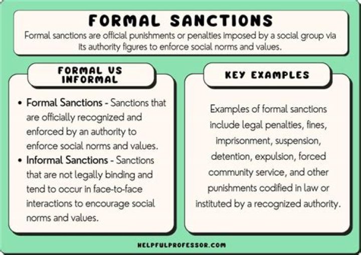 What is an example of a formal sanction?
