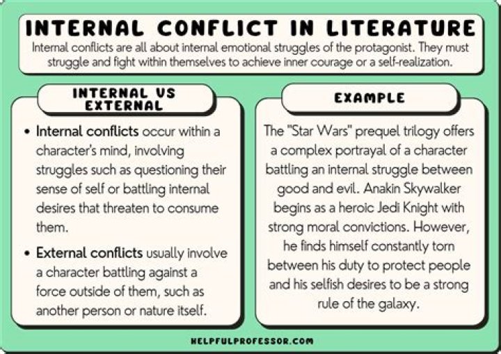 What is an example of an internal conflict?