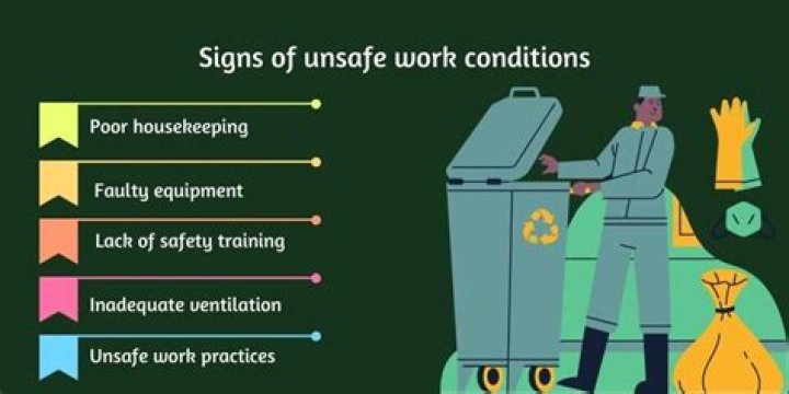 What is an example of unsafe working condition?