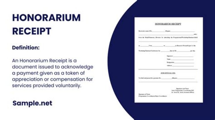 What is an honorarium salary?