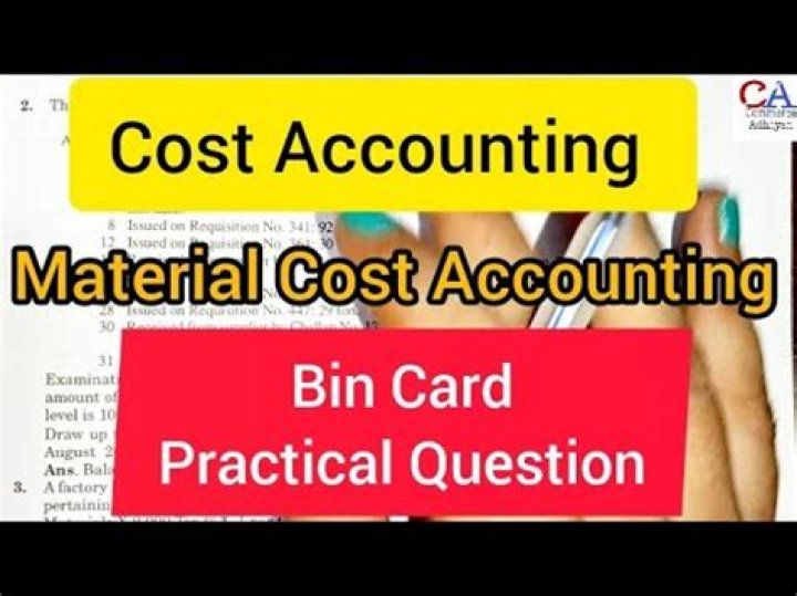 What is bin card in cost accounting?