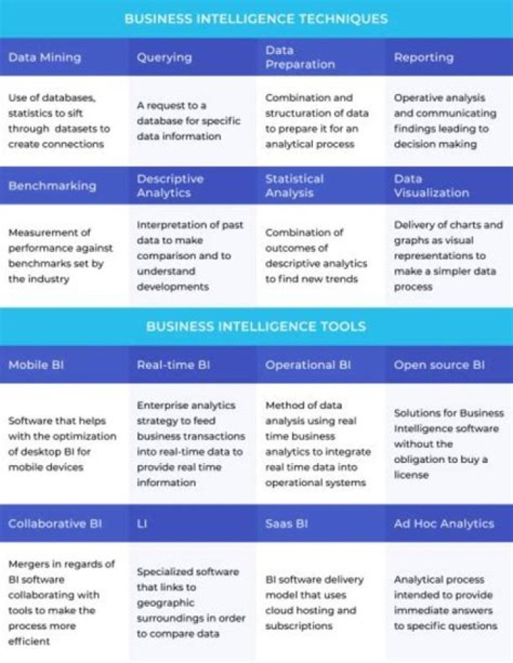 What is business intelligence tools and techniques?
