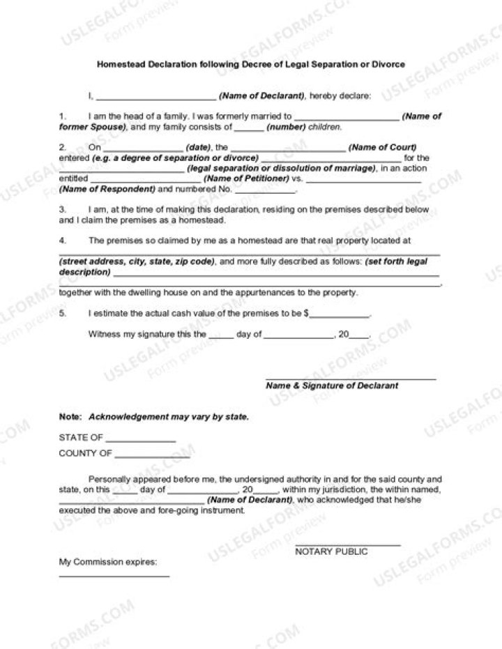 What is considered legally separated in Texas?