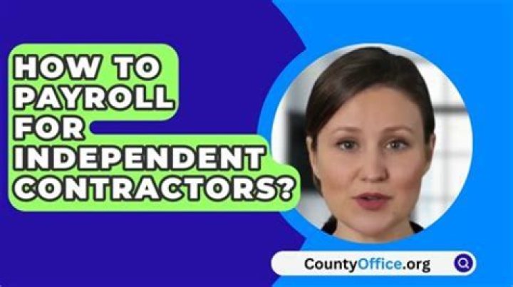 What is considered payroll for independent contractor?
