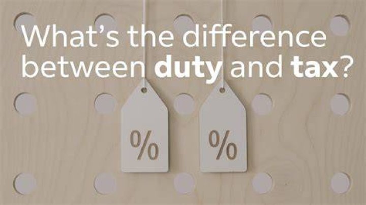 What is difference between tax and duty?