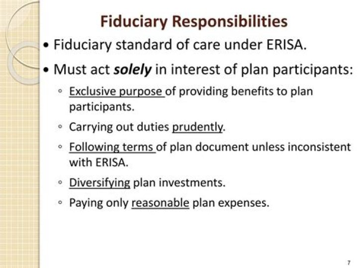 What is fiduciary responsibility under ERISA?