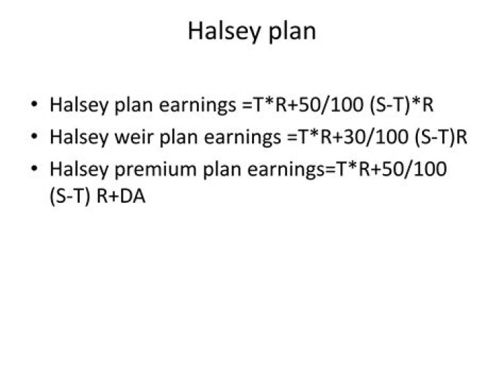 What is Halsey plan?