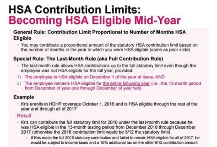 What is HSA Last month rule?