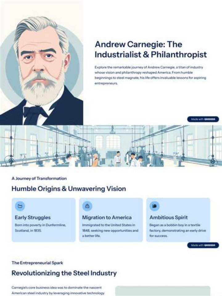 What is industrialist and philanthropist Andrew Carnegie most well known for?
